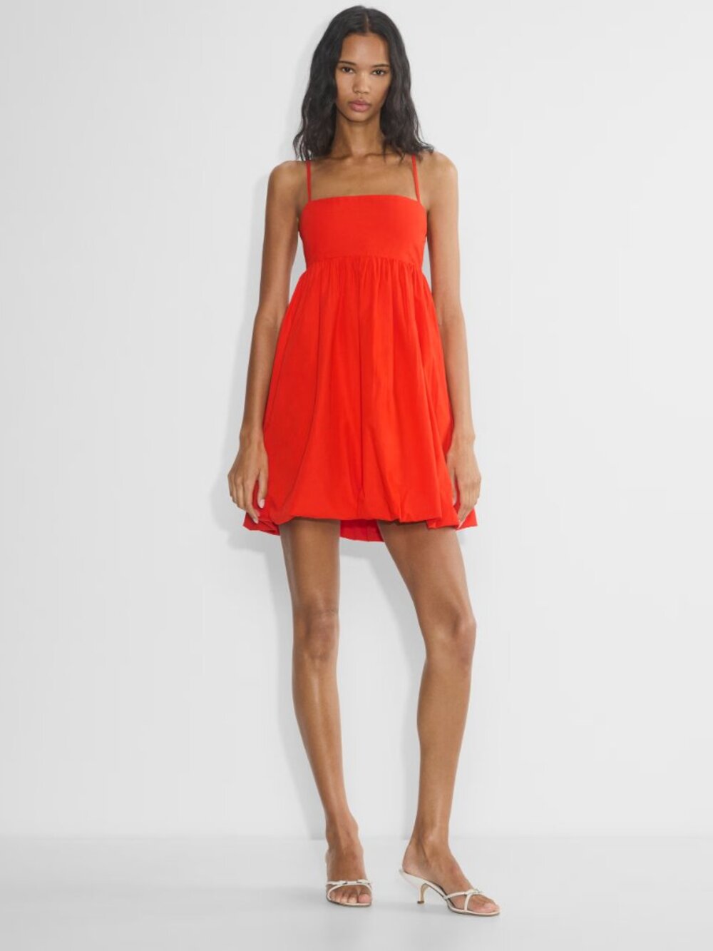 Aritzia Sunday Best Elio Babydoll Dress Poppy Red Size Small